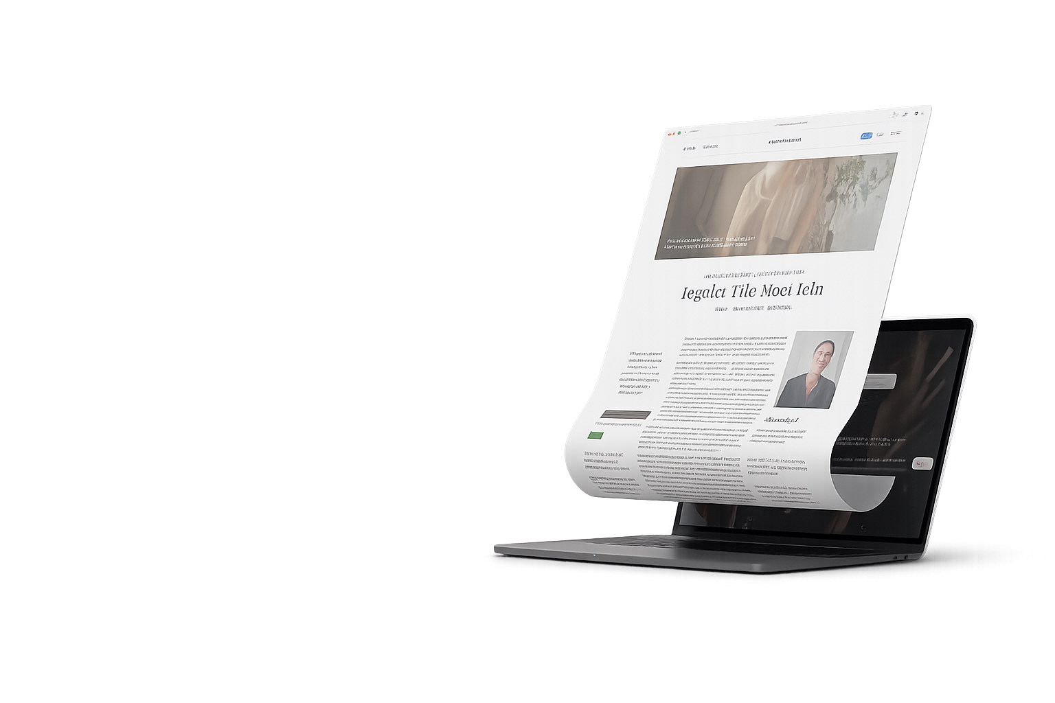 Maquette du blog B+ Consulting sur tablette et smartphone